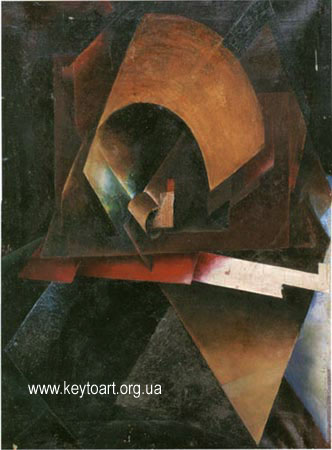 El LISSITZKY (1890-1941). Abstract Composition. 1919. Oil on canvas. 71 by 58 cm. National Art Museum of Ukraine. Kyiv.